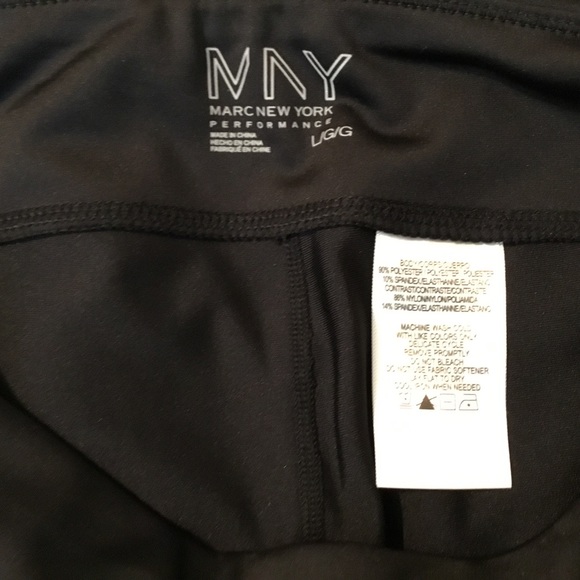 NWT Andrew Marc New York Performance Compression Performance Black Leggings - Picture 12 of 15